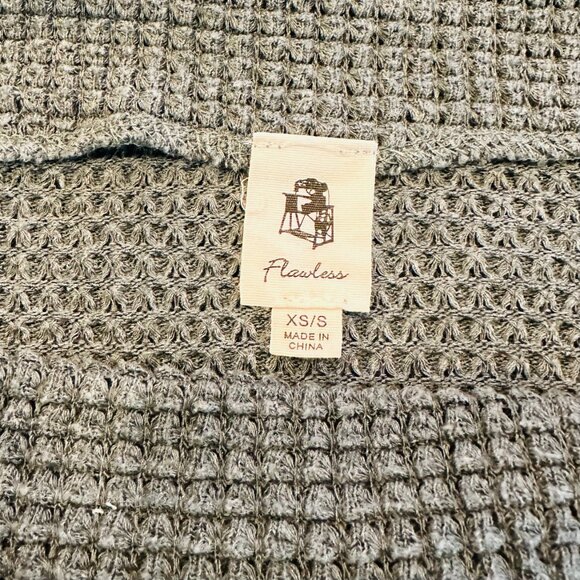 Flawless Waffle Knit Long Sleeve Top XS/S Soft Cozy Stretch - Picture 3 of 6